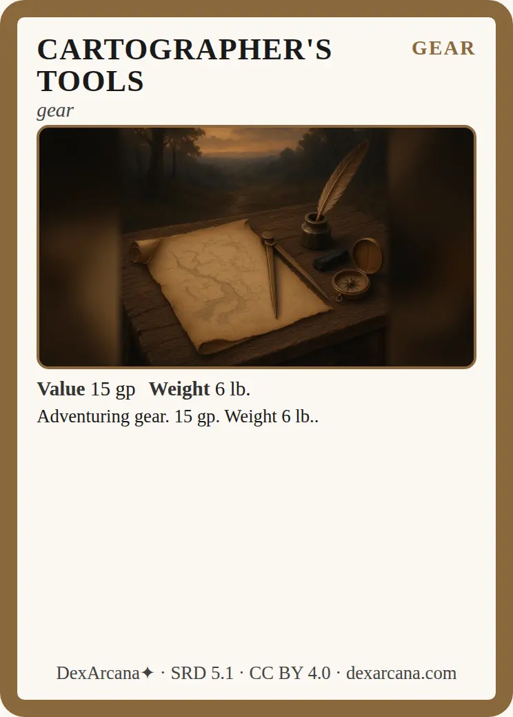 Cartographer's tools front