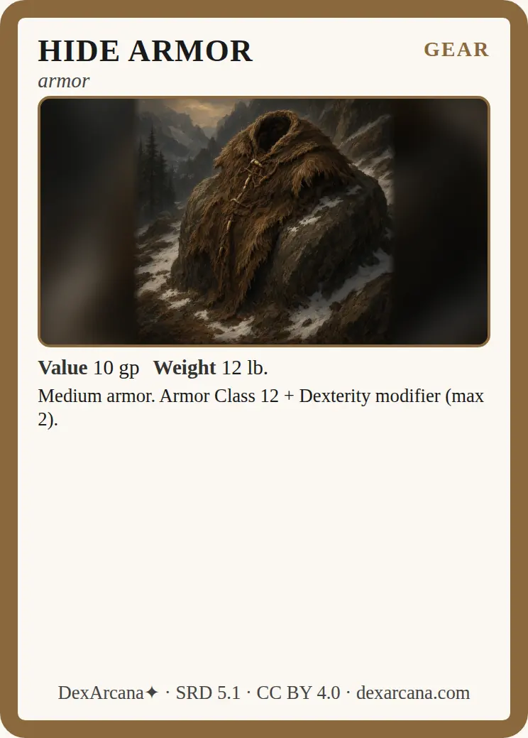 Hide Armor front