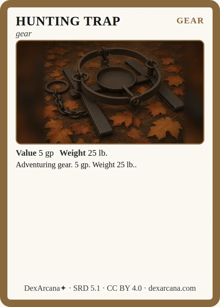 Hunting trap front