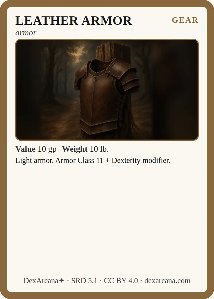 Leather Armor front