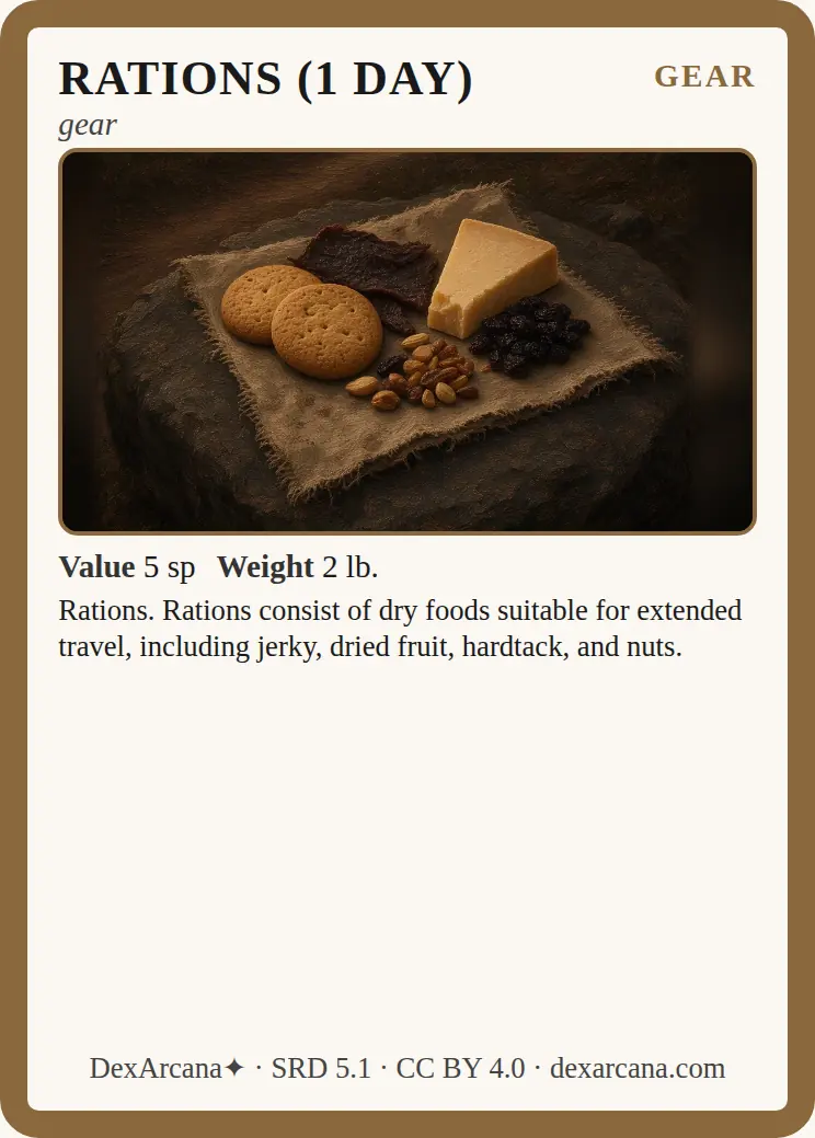 Rations (1 day) front