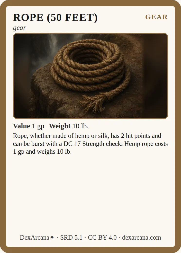 Rope (50 feet) front