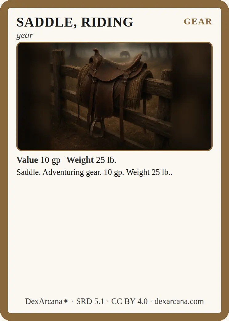 Saddle, riding front