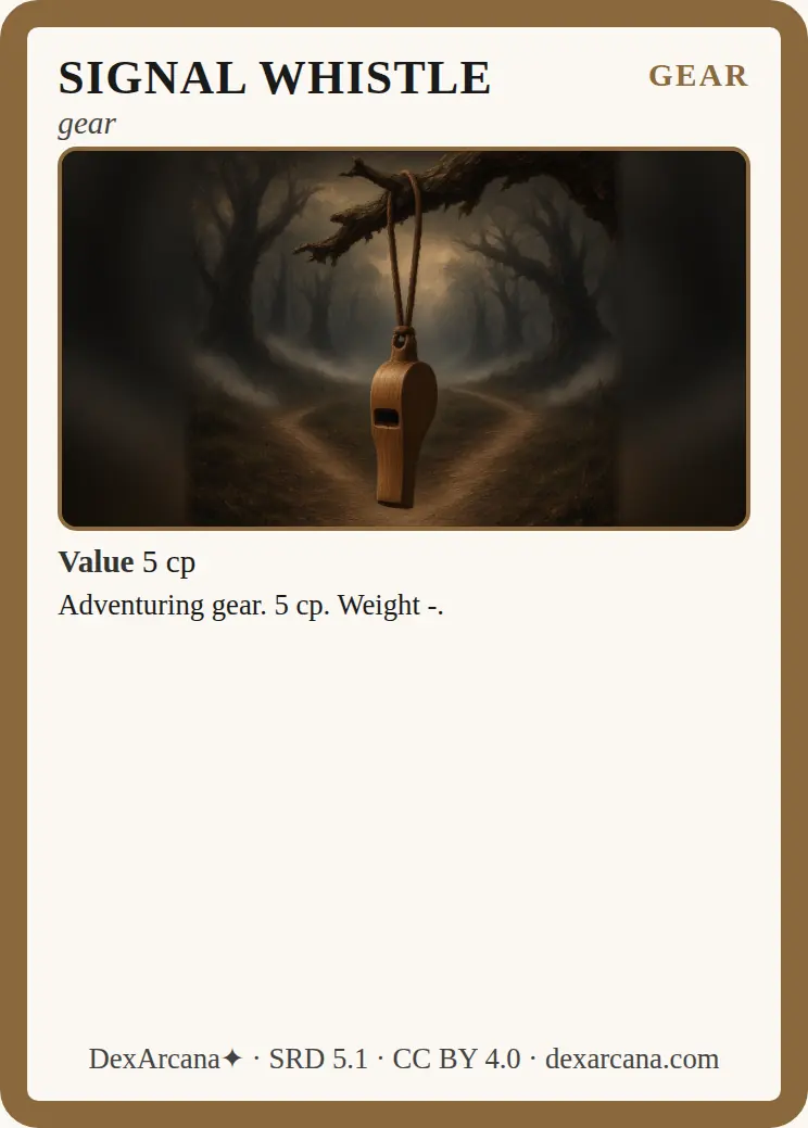 Signal whistle front