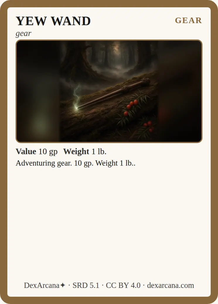 Yew wand front