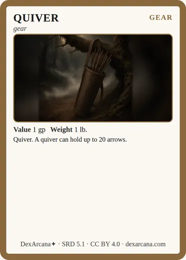 Quiver card