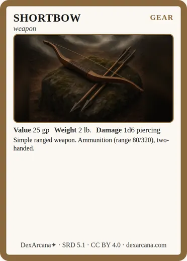 Shortbow card