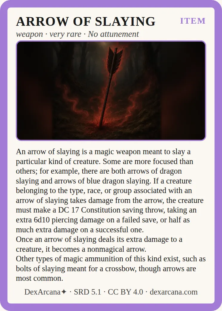 Arrow of Slaying front