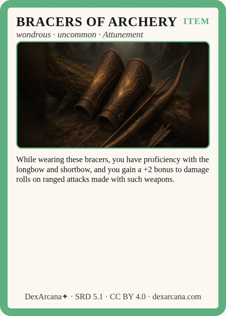 Bracers of Archery front