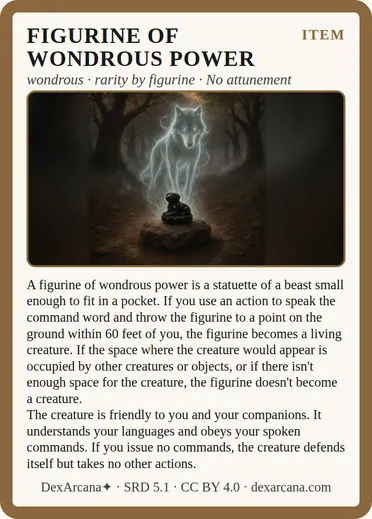 Figurine of Wondrous Power card