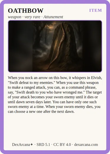Oathbow card
