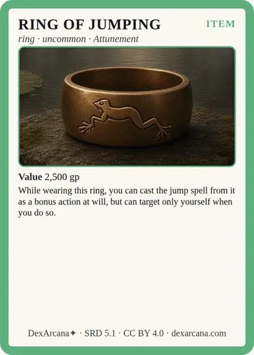 Ring of Jumping card