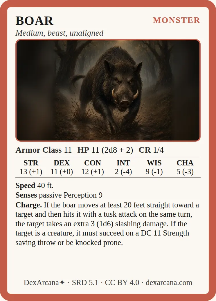 Boar front