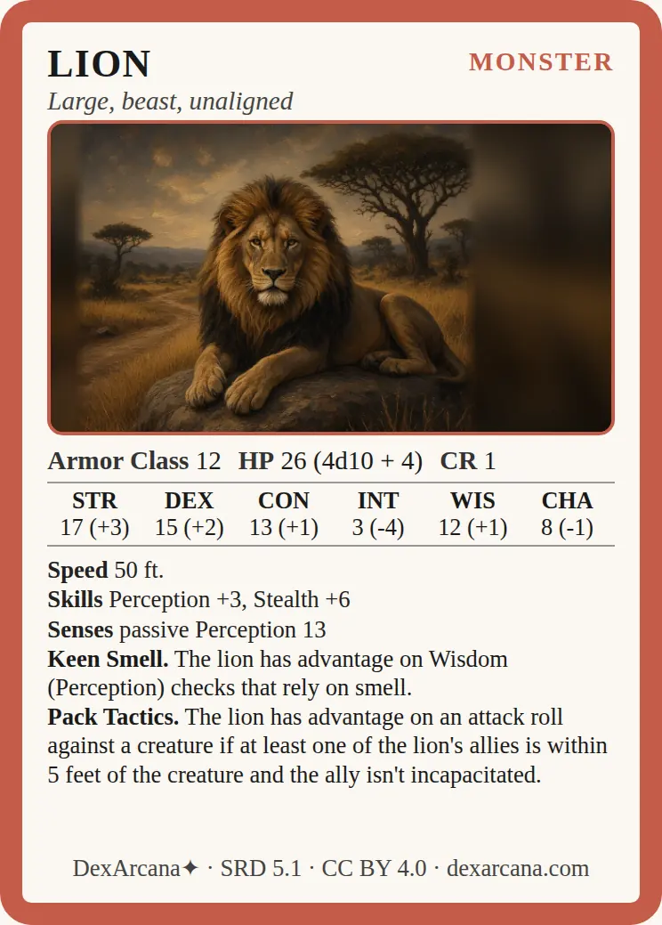 Lion front
