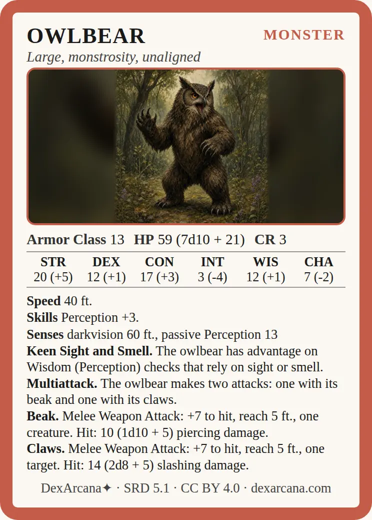 Owlbear front