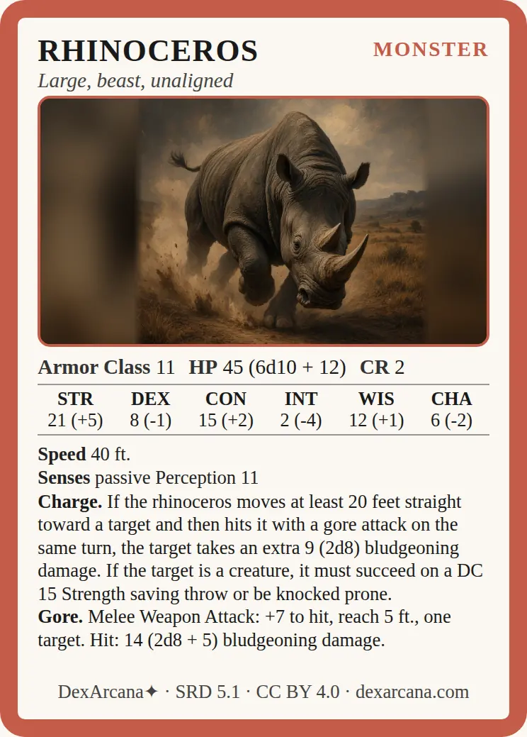 Rhinoceros front