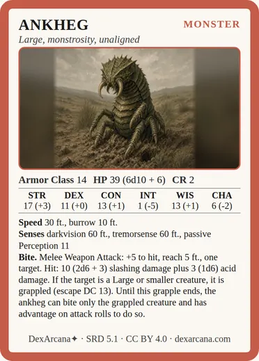 Ankheg card
