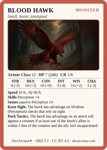 Blood Hawk card