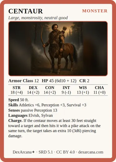 Centaur card