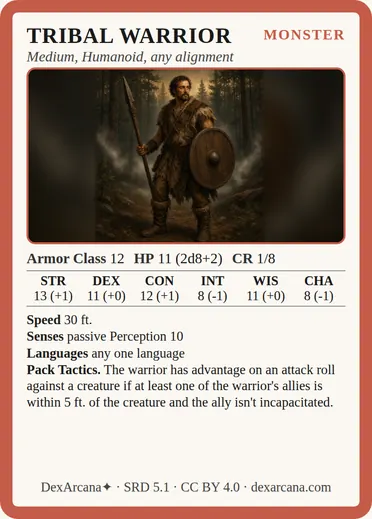 Tribal Warrior card