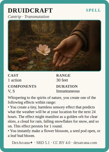 Druidcraft card
