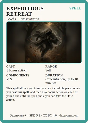 Expeditious Retreat card