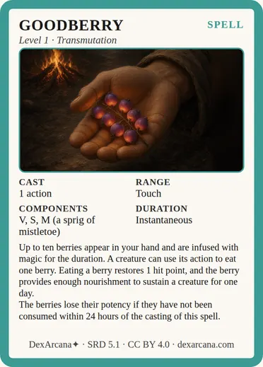 Goodberry card