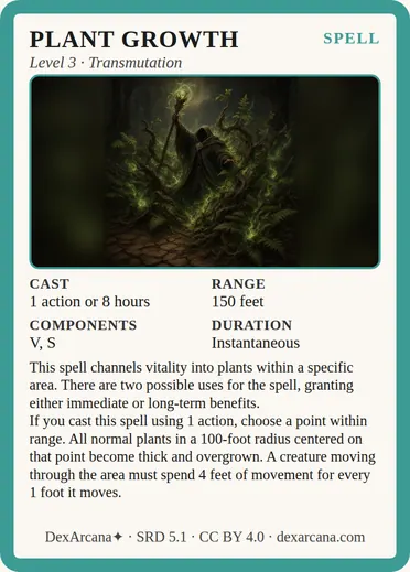 Plant Growth card