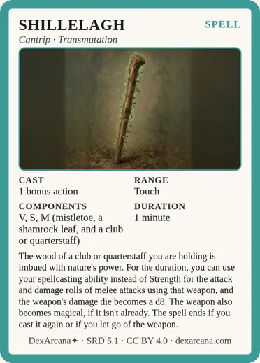 Shillelagh card