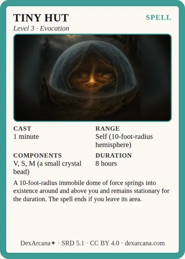 Tiny Hut card