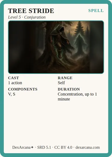 Tree Stride card
